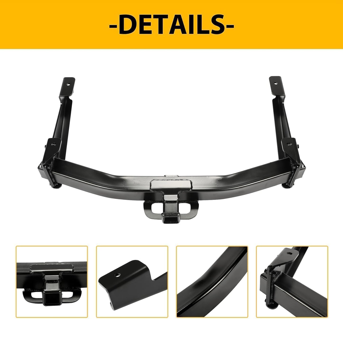 ECOTRIC Class 5 Trailer Tow Hitch W/2-Inch Receiver Compatible with Chevrolet Silverado GMC Sierra 2500HD 3500HD 2001-2010 Replacement for 41944