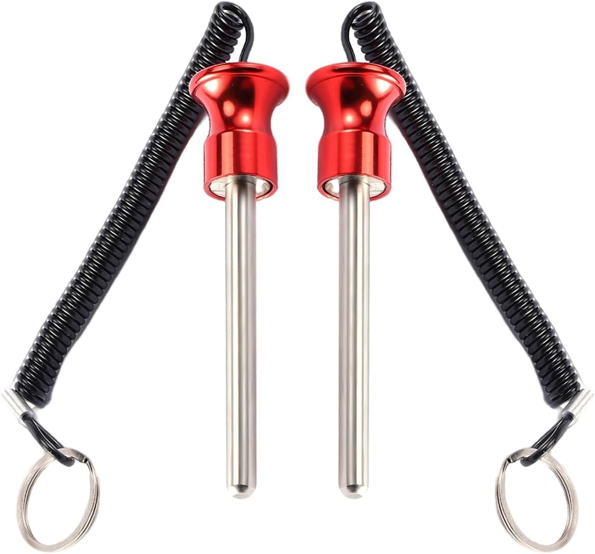 Frdhee 2Pcs Weight Stack Pin, Universal Magnetic Weight Pin with Pull Rope, 0.4 Inch Aluminum Alloy Gym Pin Weight Machine Pin for Home Gym Exercise Machine Accessories