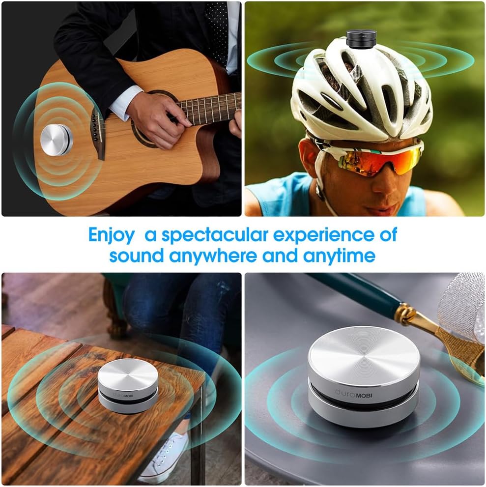 Splenssy Wireless Mini Bone Conduction Speaker, Stereo Bass Sound Creative Portable Speaker Mini Size Music Player