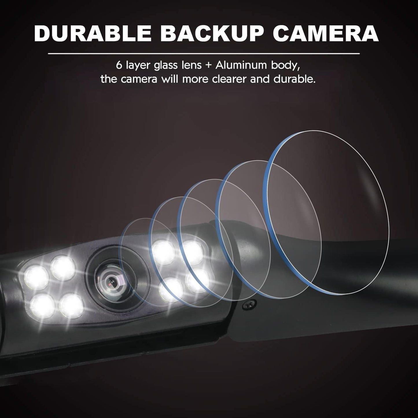 Kairiyard 170 License Plate Backup Camera, Waterproof View Rear View Reverse Camera Night Vision Back up Camera Systems