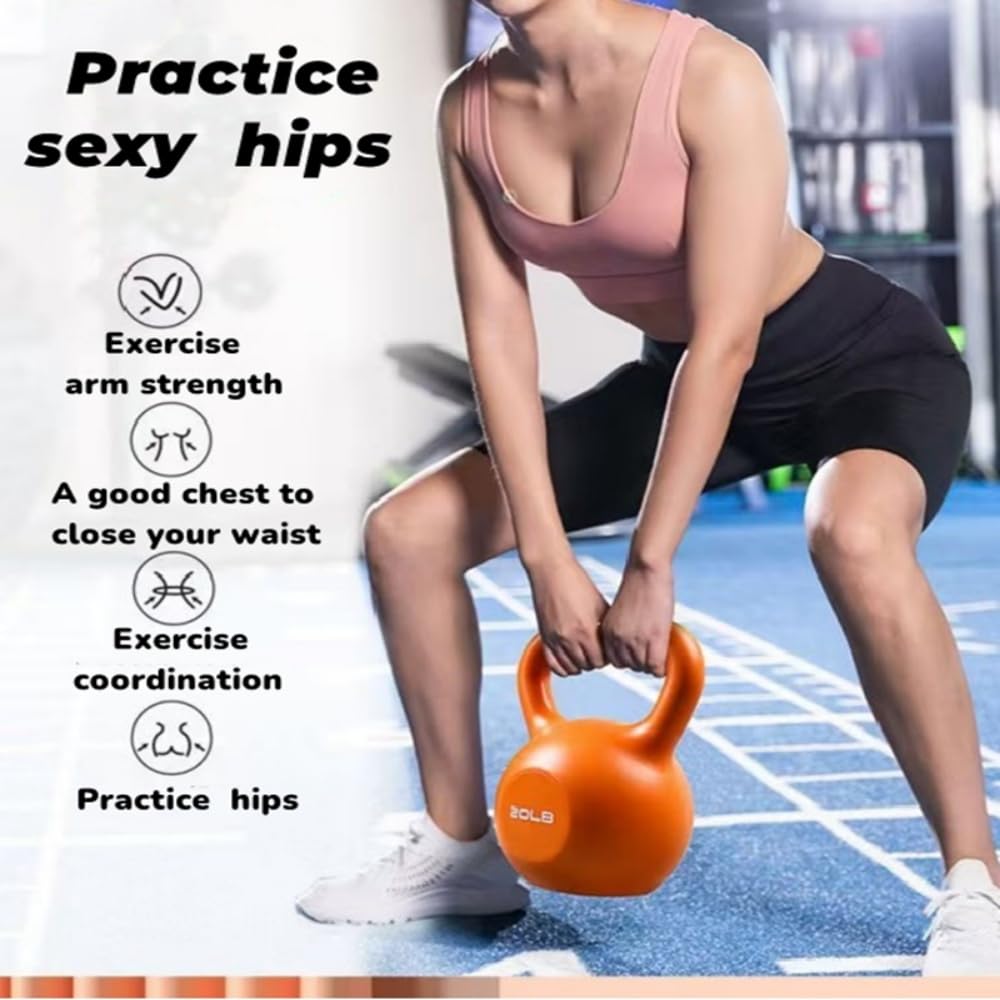 CxySpcoy Kettlebell Grip Professional Grade 10lb 4.5kg for Women and Men Push up Bodybuilding Weightlifting Fitness Exercise Repetition Full Body Workout Home Gym Strength Competition Training Anti-slip Handle