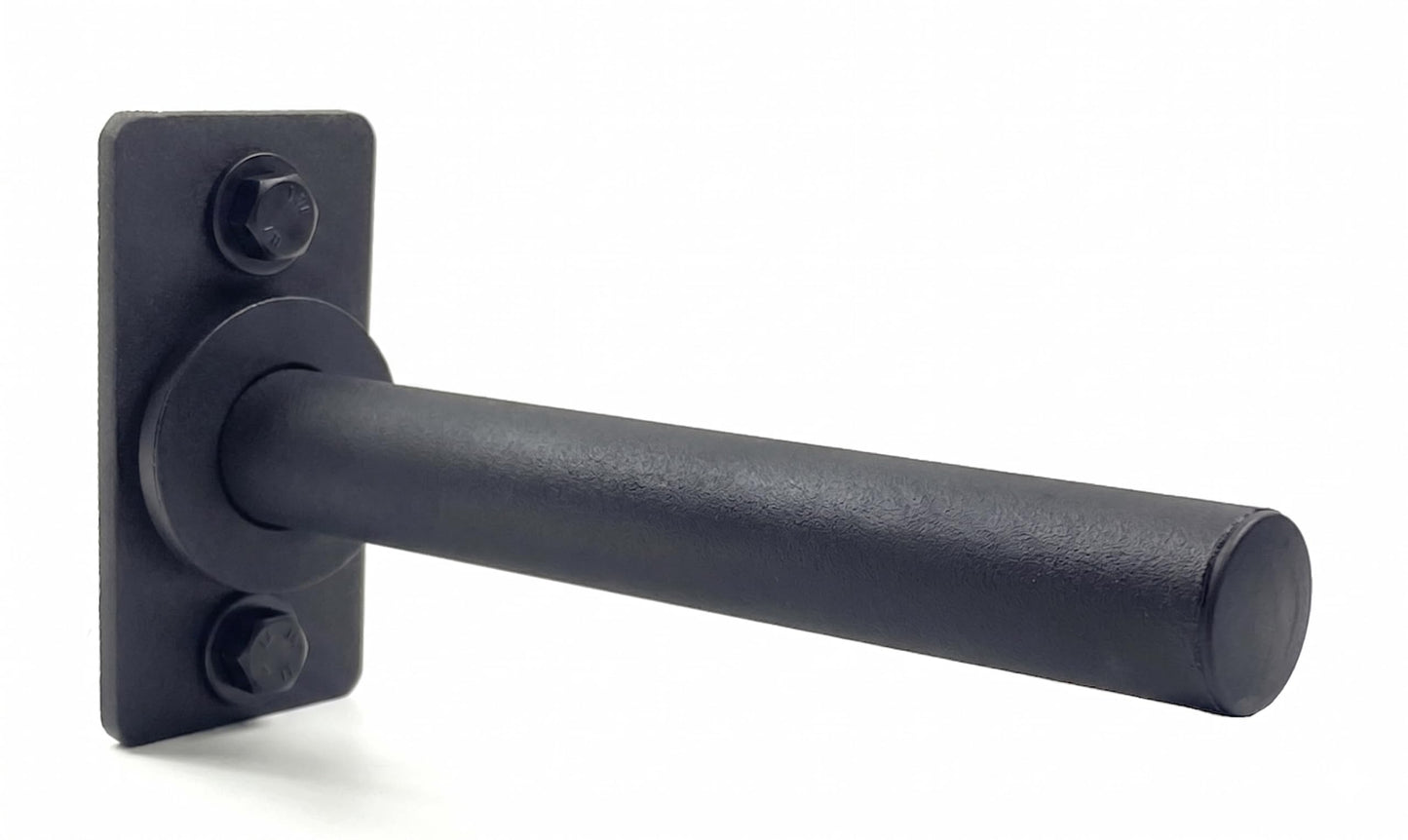 Trenbon Standard Wall Mount Weight Plate Holder for 1-INCH STANDARD Weight Plate & Wall Mount Storage, 100lb Capacity (Black Single)