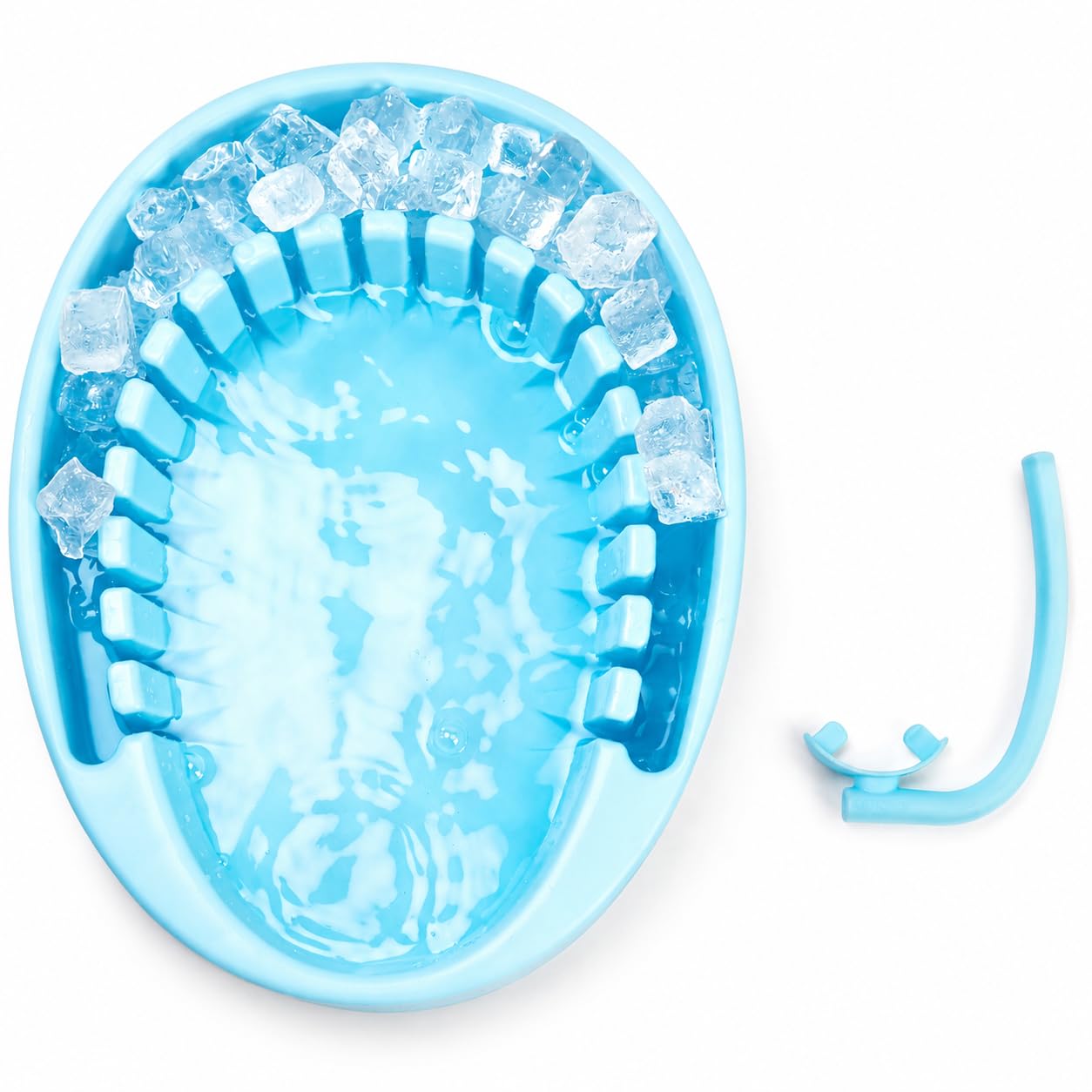 Arauris Facial Cold Plunge Ice Bowl with Separate Chamber for Ice & Breathing Tube - Patented Face Ice Bath Bowl for Cold Water Therapy - Depuffing, Tightening and Brightening Skincare Tool