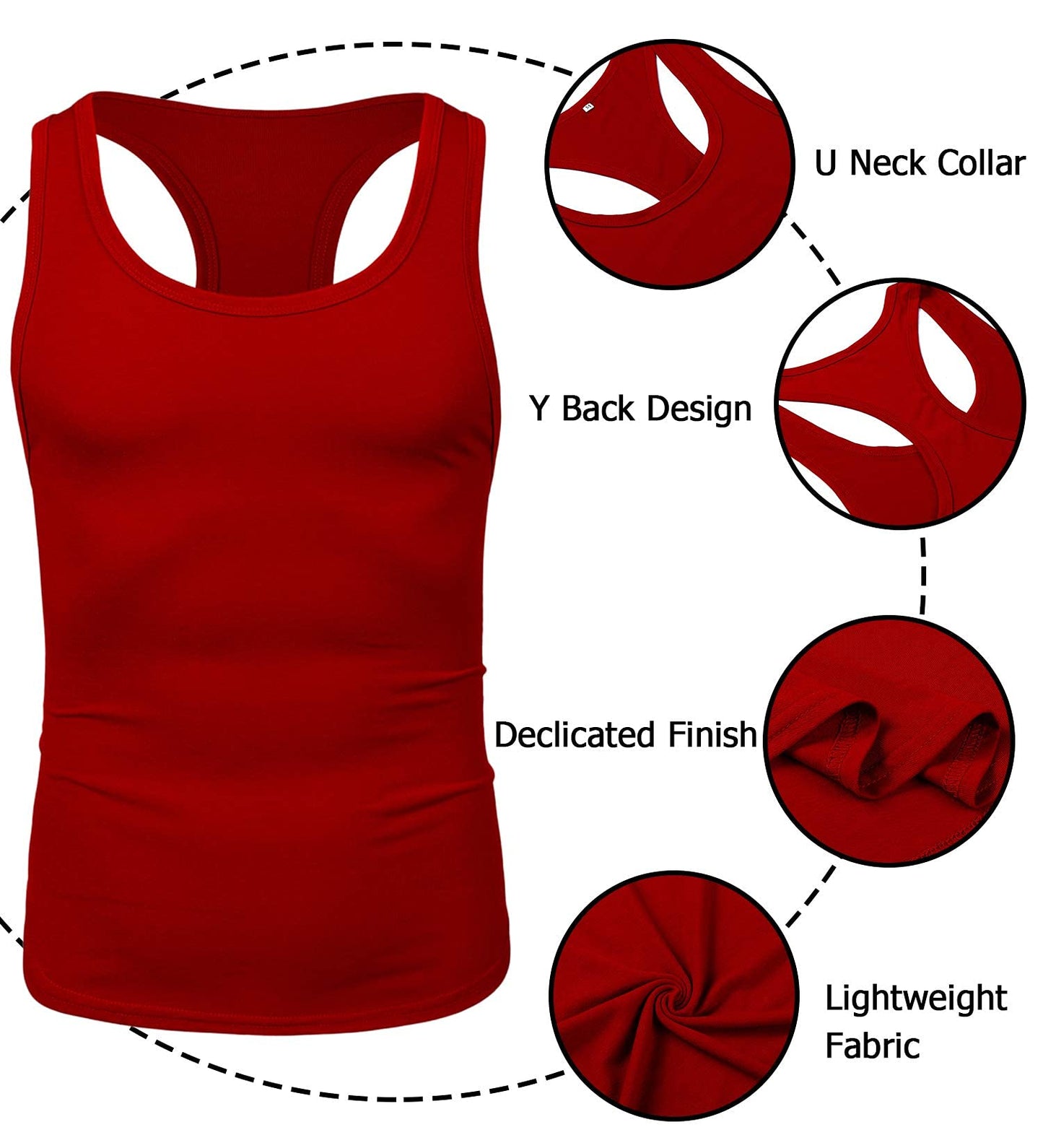 Babioboa Men's Workout Tank Top 3 Pack Quick Dry Gym Muscle Tee Fitness Bodybuilding Training Sleeveless T-Shirt