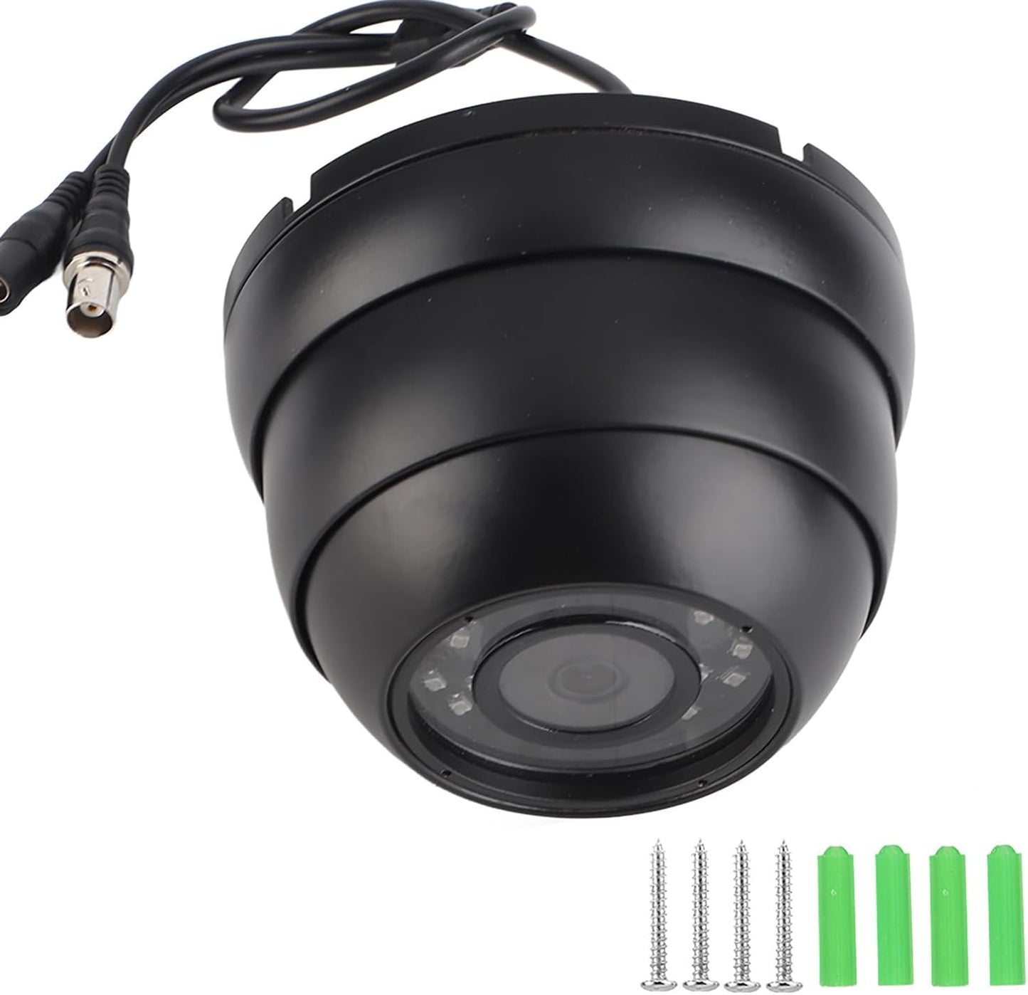 Ejoyous 1080P 120 14LED 360 Dome Camera CCTV Wide Angle Night Vision Adjustable with Audio for Bus Truck Cabin (Black)