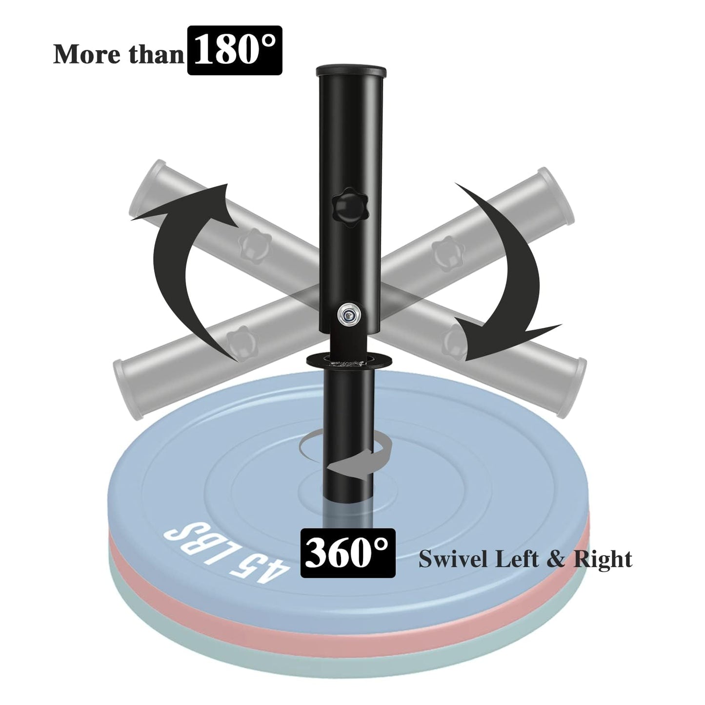 BRTGYM T Bar Row Landmine Attachment for 2" Olympic Bars, Heavy-Duty Steel, 360° Swivel, Workout Home Gym Equipment