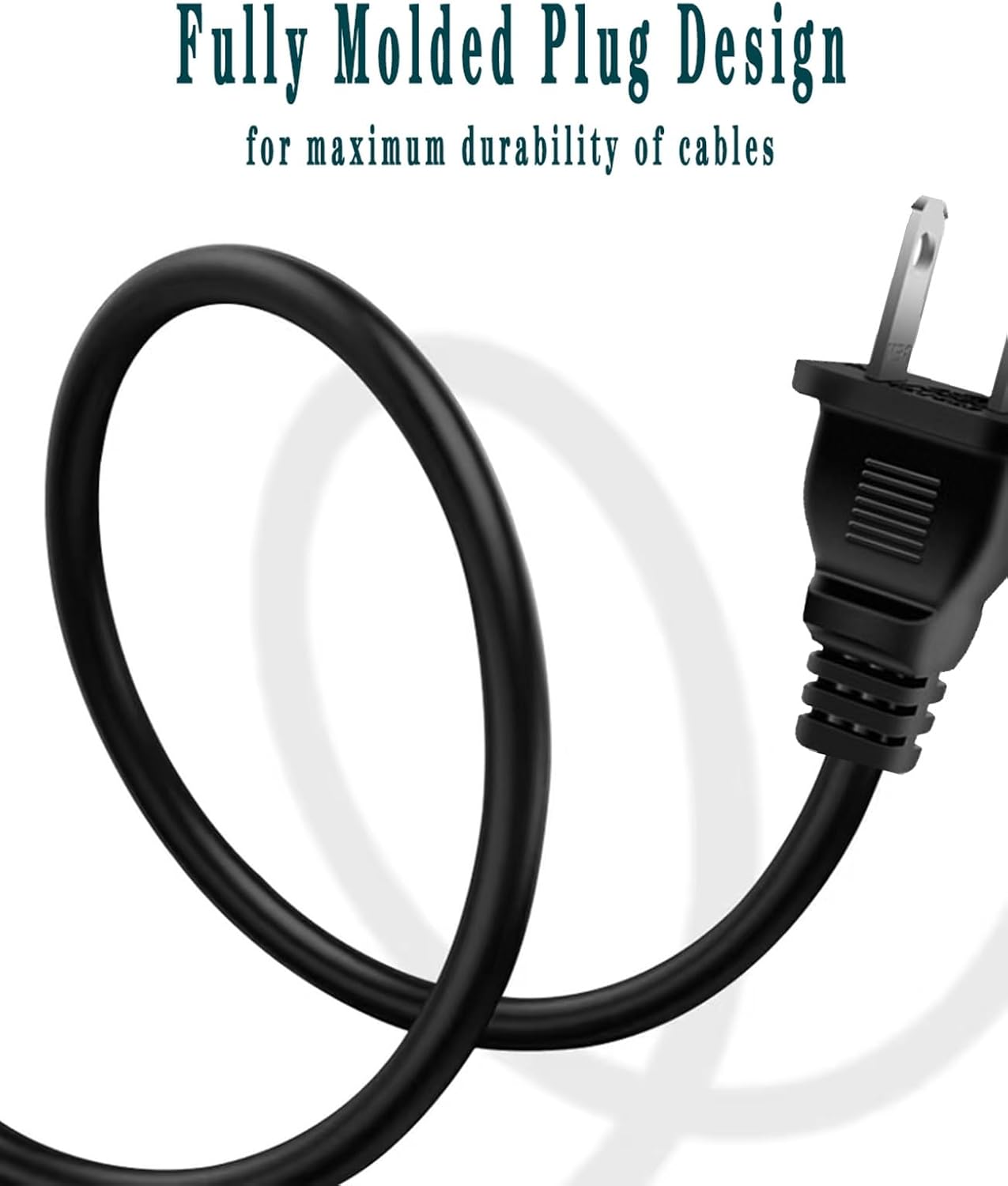 UNIMOSON 2 3 Prong Power Cable Cord Compatible with TCL Roku Smart LED LCD HD TV Apple Samsung Sharp Replacement Feet
