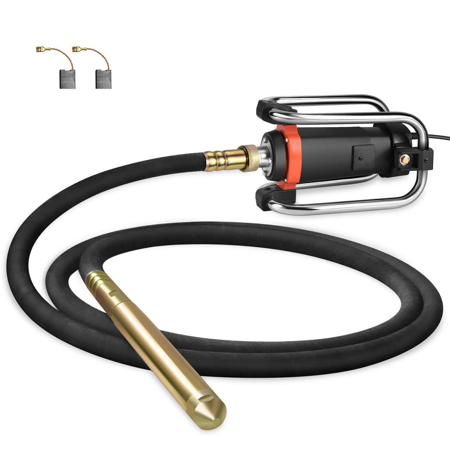 Seeutek Concrete Vibrating Tool - 1500W 16000 RPM Portable Pencil Cement Vibrator to Remove Air Bubbles and Level Concrete with 4.5m (14-3/4ft) Long Shaft Rod, Easy to Use