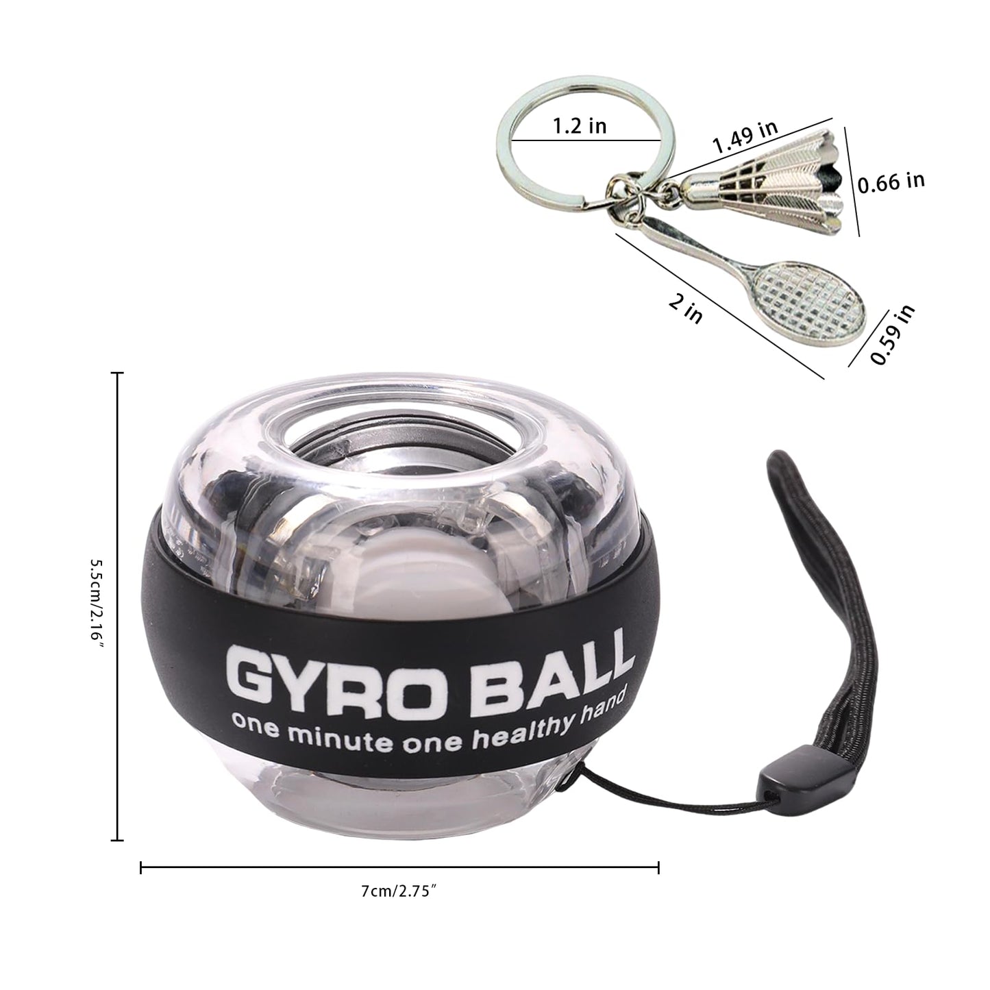 Hand Grip Strengthener Ball Wrist Ball gyro ball Exerciser Auto-Start Wrist Balls Hand Exerciser Devices with LED Lights for Strengthening Arms hand strengthening devices powerball gyro exerciser