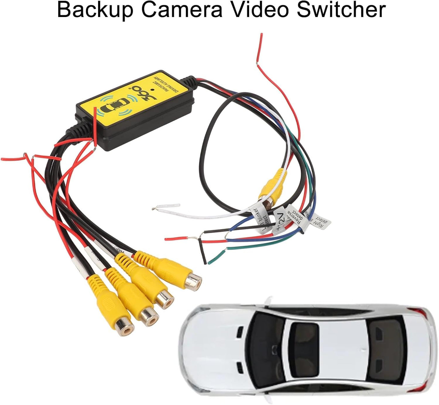Aramox 4 1 Car Backup Camera Splitter Switch Input, Output Intelligent Car Video Switcher Converter Comes with Remote