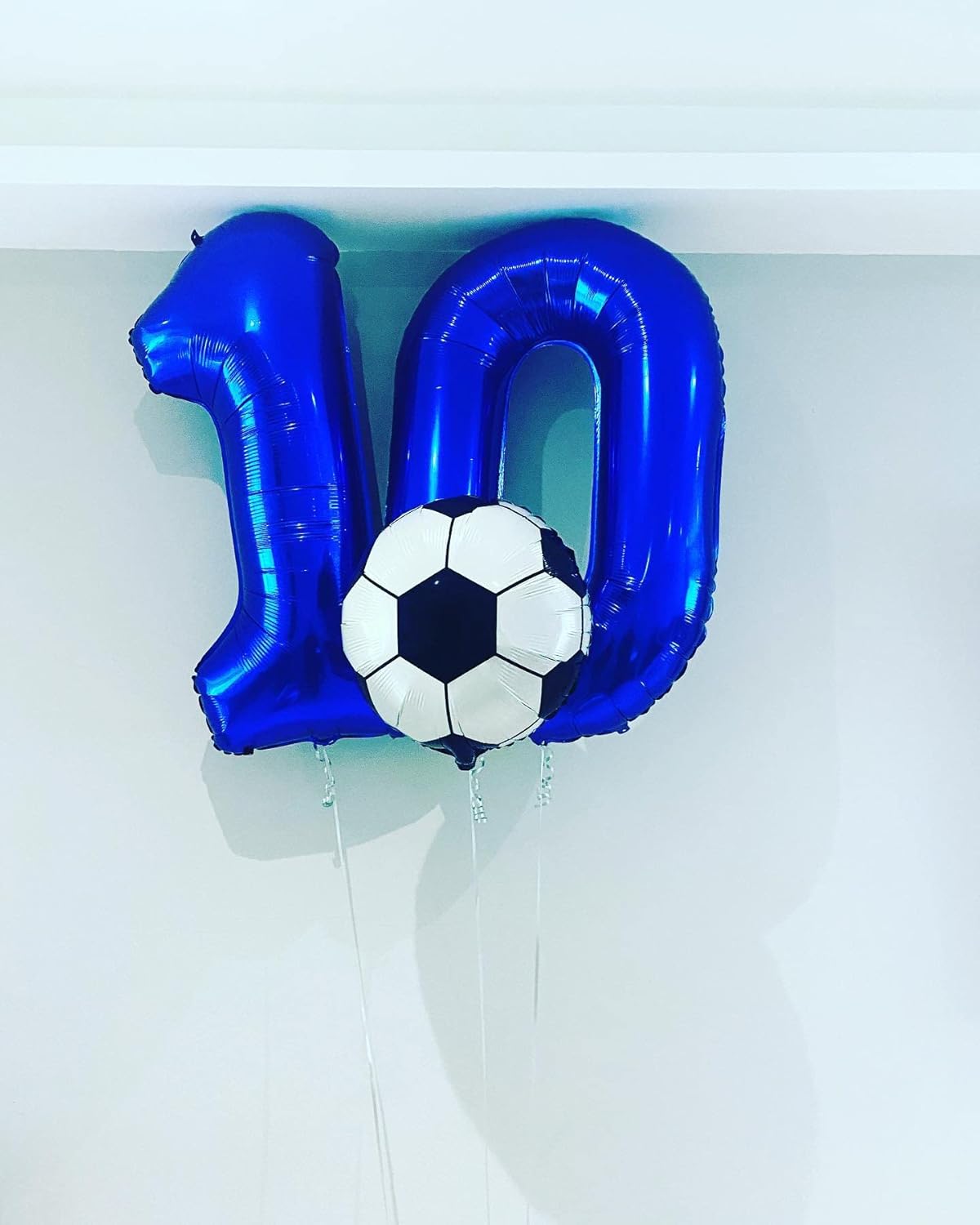 Skiennix 40-Inch Navy Blue Number 10 Balloons - Giant 10th Birthday Party Decorations