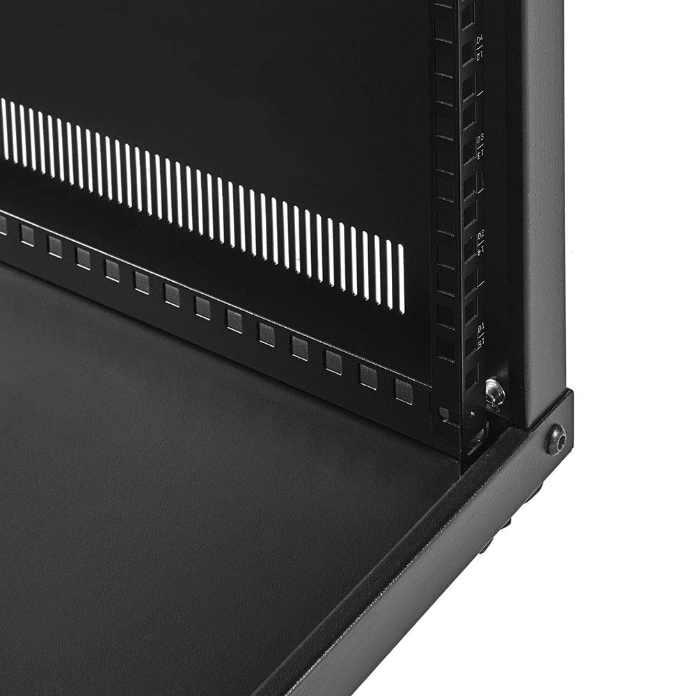 NavePoint 9U Portable Server Rack with Casters - 9U Network Rack Open Frame with Adjustable Rails, 132lbs Capacity - Up to 22.6" Deep 19-Inch Rack for IT Equipment, Telecom & A/V, Black