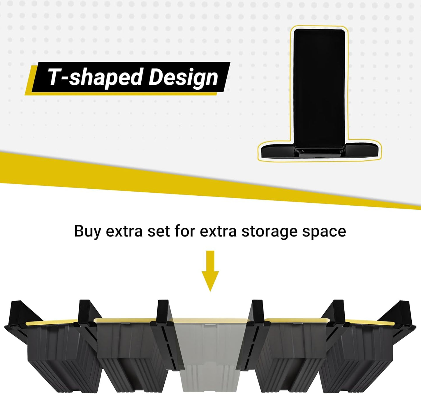 Overhead Garage Storage Rack - Heavy Duty Ceiling Racks for 6 Bins | Powder Coated Design