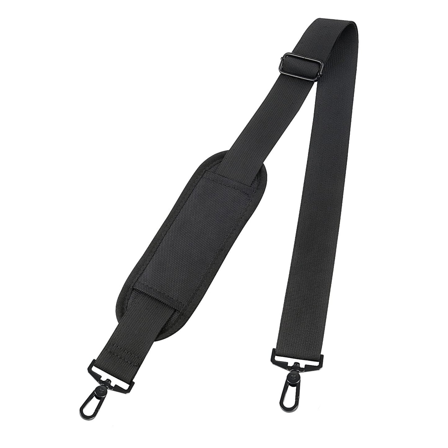 Taygeer Shoulder Strap, 52" Universal Replacement Laptop Shoulder Strap Luggage Duffel Bag Strap Adjustable Comfortable Belt with Metal Hooks for Briefcase Computer Messenger Bag Laptop Case, Black