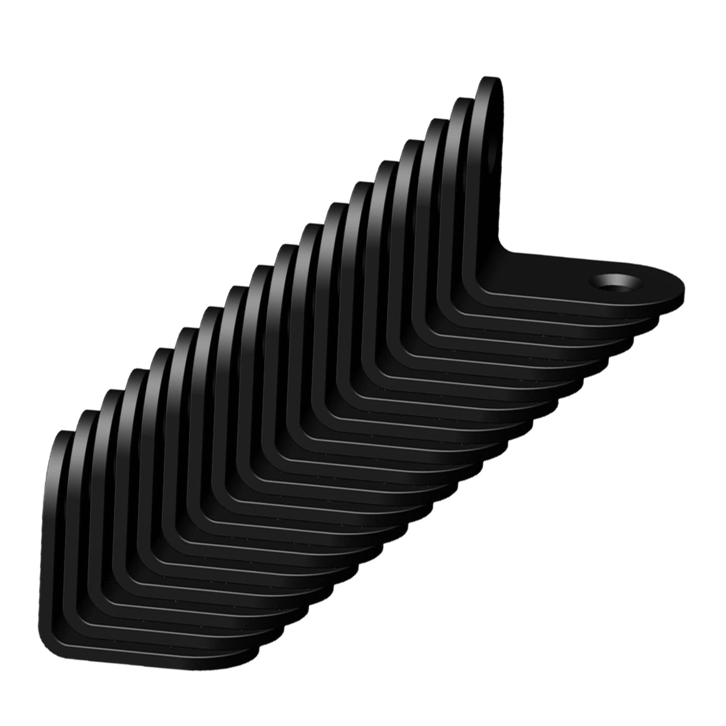 Corner Brace, L Bracket, Corner Brackets of Stainless Steel,Small Angle Support for Home Improvement, Metal Iron Braces for Wood Aufuga (20, Black, 1x1x10.6)
