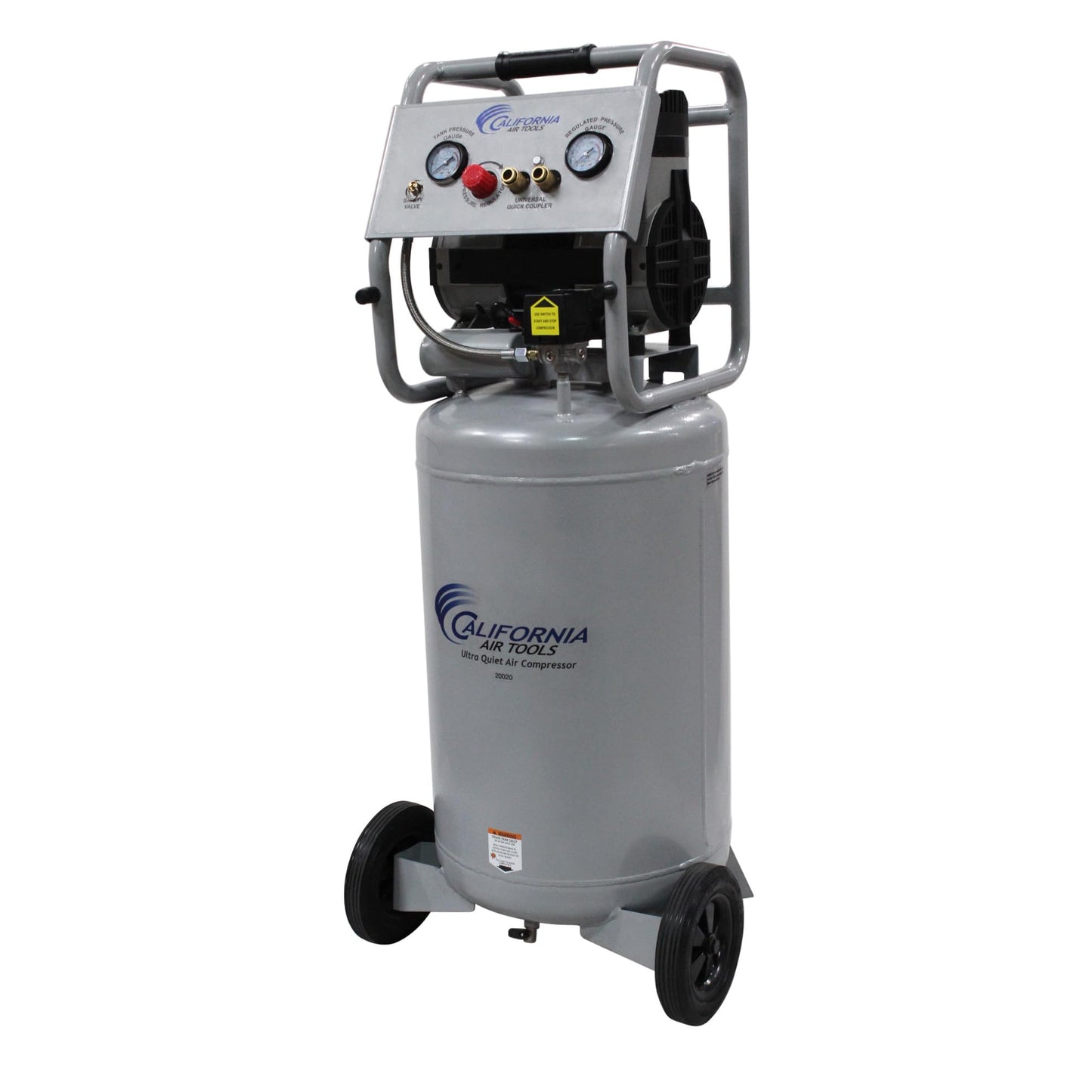 California Air Tools 20020 2.0 HP Ultra Quiet and Oil-Free Air Compressor with Wheels, 20 Gallon Tank Capacity, 70 dB Noise Level, Electric, Portable