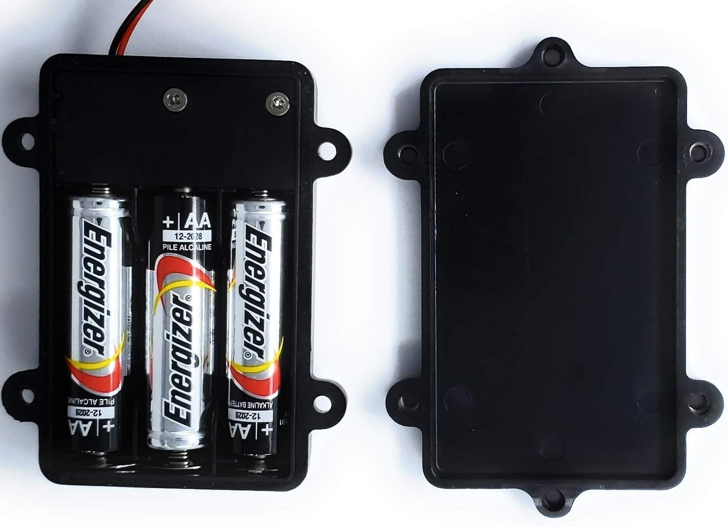 AMX3d 3AA 2 Pack Low Voltage Power Solutions: Water Resistant Battery Holders Battery Cases with AAA Battery Adapters