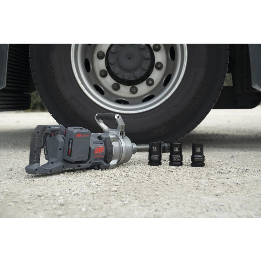 Ingersoll Rand W9691-K4E Cordless 1" High-Torque Impact Wrench Kit with 2" Extended Anvil, Includes 4 BL2022 5.0Ah Batteries and Dual-Bay Charger