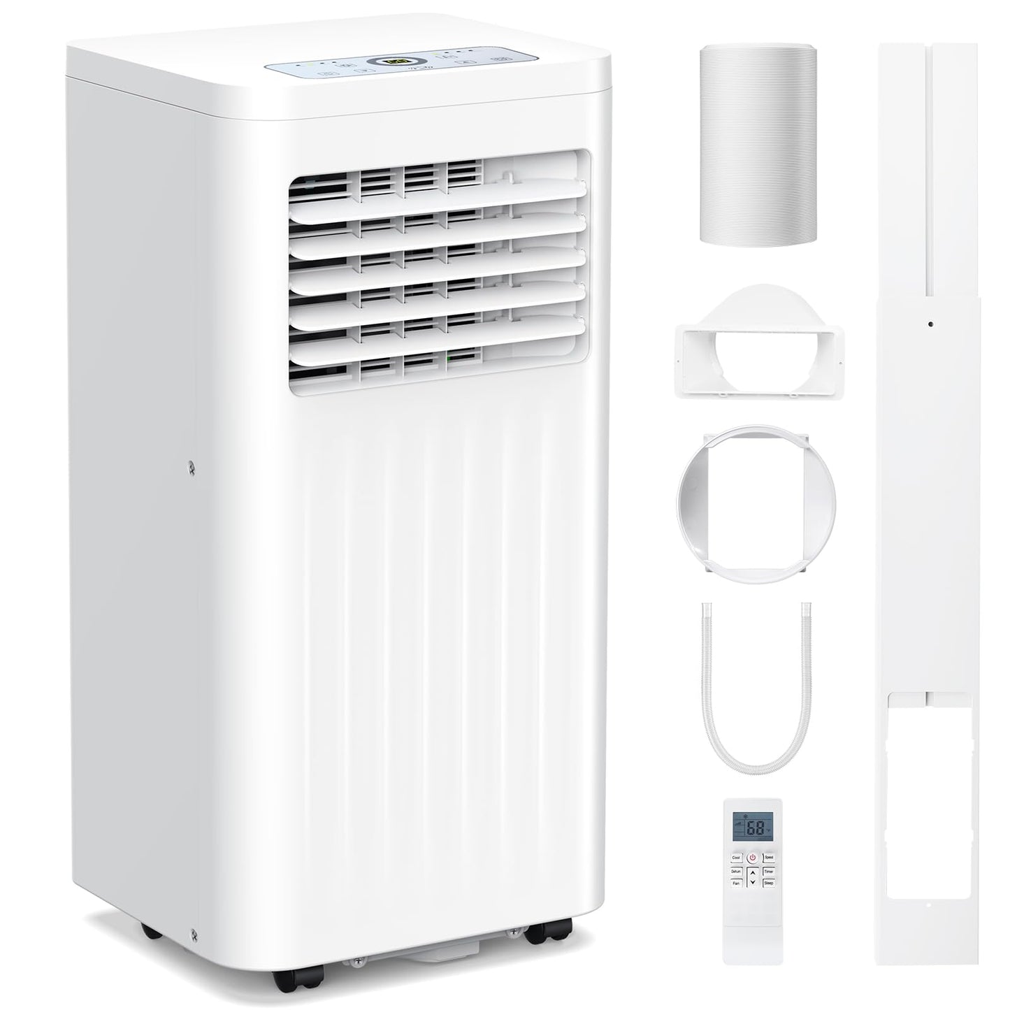 Electactic 8000 BTUs Portable Air Conditioners with cooling/dehumidification/fan/sleep mode,4-IN-1 Portable AC with 24H Timer & Remote Control & Window Kit