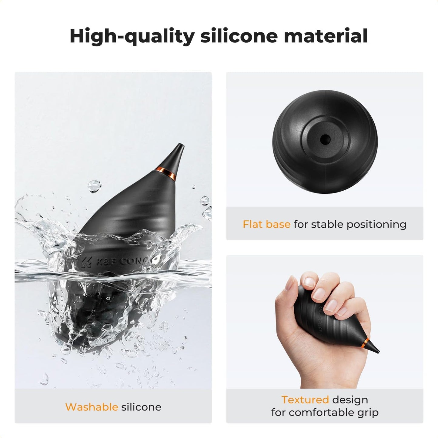 Bulb K&F Concept Soft Tip Air Blower, Lens Blower for Digital, DSLR, SLR Cameras, Camera Lenses, Sensitive Electronics