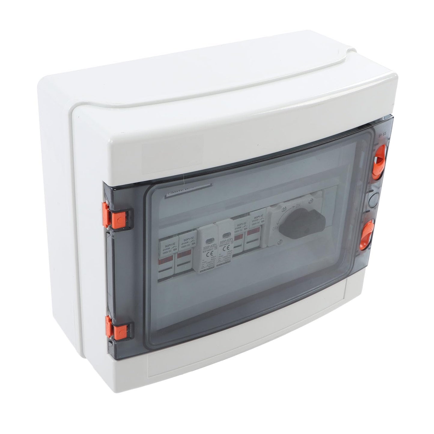 PV Solar Combiner Box, 1000V 32A, IP65, Outdoor, with Isolated Switches and Circuit Breaker, PA66 Material