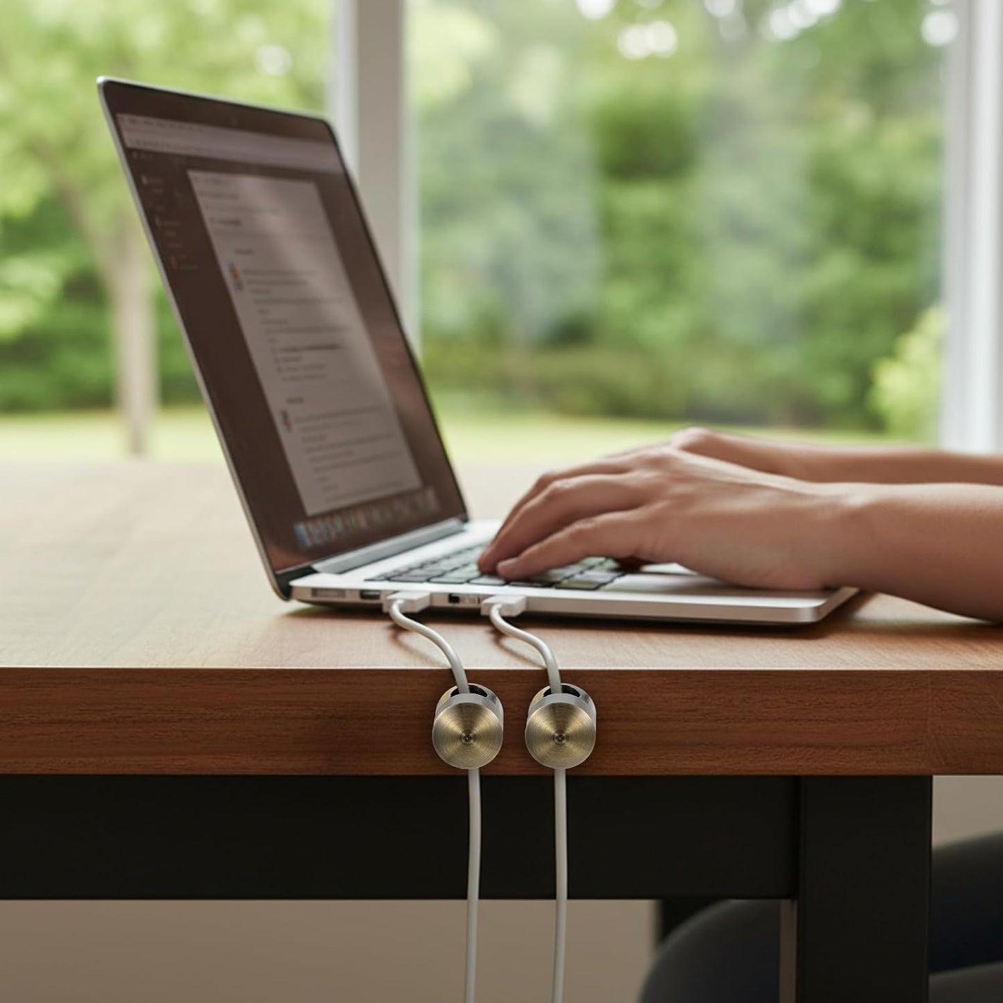 Sibba 3 Cable Anchor Holders PCS Antique Bronze Charger Holders for Cords Aluminum Adhesive Cord Clips for Desk