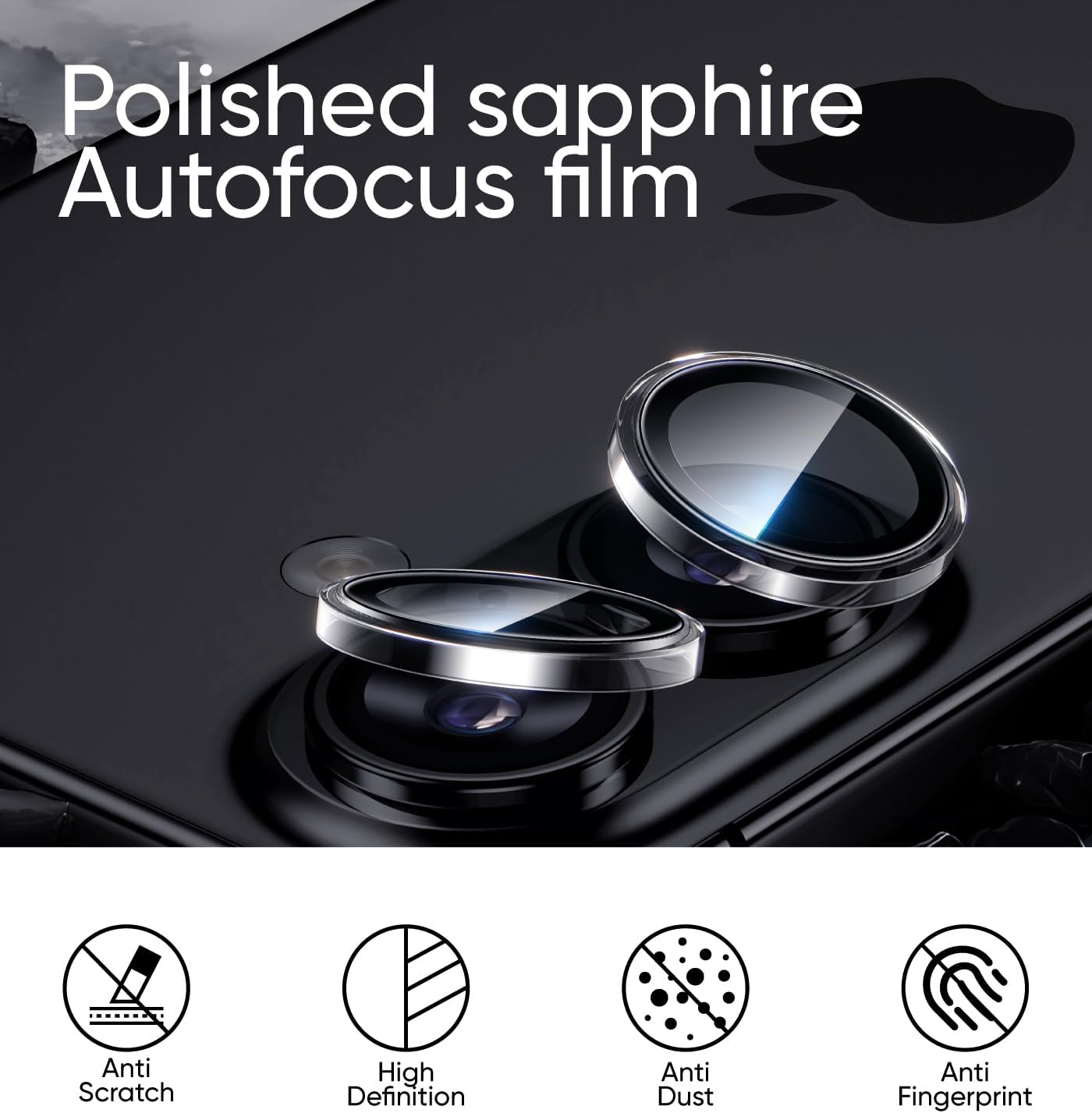 16Plus/16 Kit&1:1 9H Set 2, MAGIC JOHN for iPhone Camera Lens Protector [Alignment Invisible Perfect Fit] Aerospace
