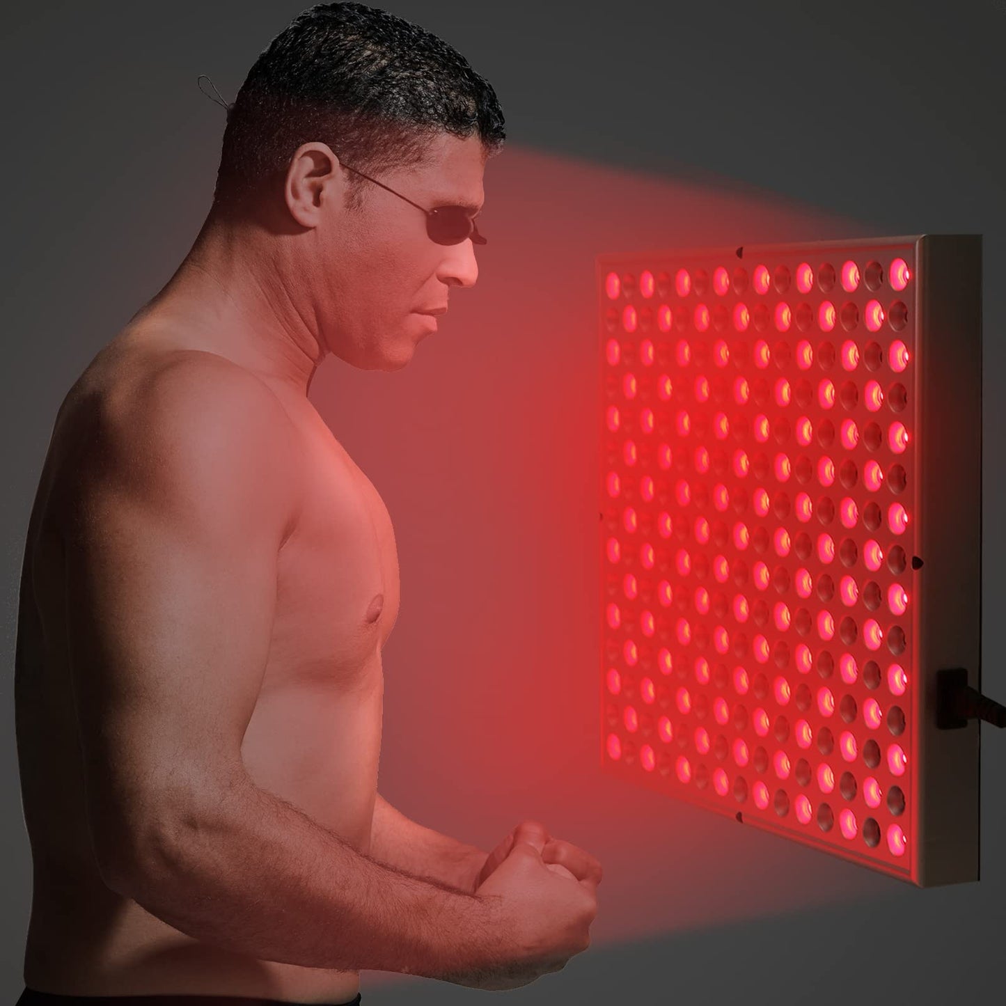 LED-Red-Light-Therapy-Device - 45W LED Panel Deep 660nm and Near-Infrared 850nm Light Combo for Skin Beauty, Pain Relief of Muscles and Joints