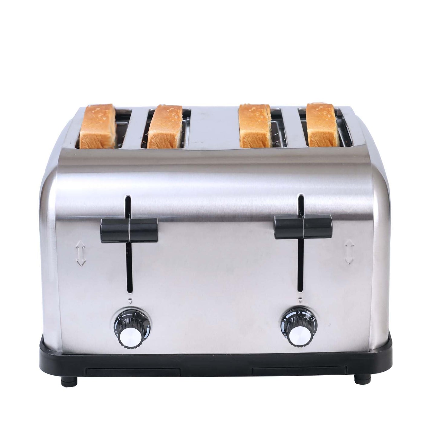 Tanxinxin Commercial Grade Toaster 4 Slice 225 pcs/Hour 1800W Industrial Toasters Wide Slot 6-Settings Stainless Steel Heavy Duty for Restaurant Bagels,muffin,Tray, Bread, Breakfast, Texas Toast