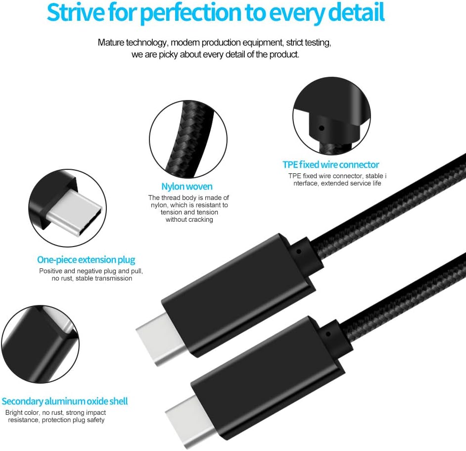 CBUS 5A 100W 6.6ft 3.2 2 10Gbps 4K/5K USBC Cable - USB C Gen Power Delivery Monitor Cable - PD Docking Stations, Hard