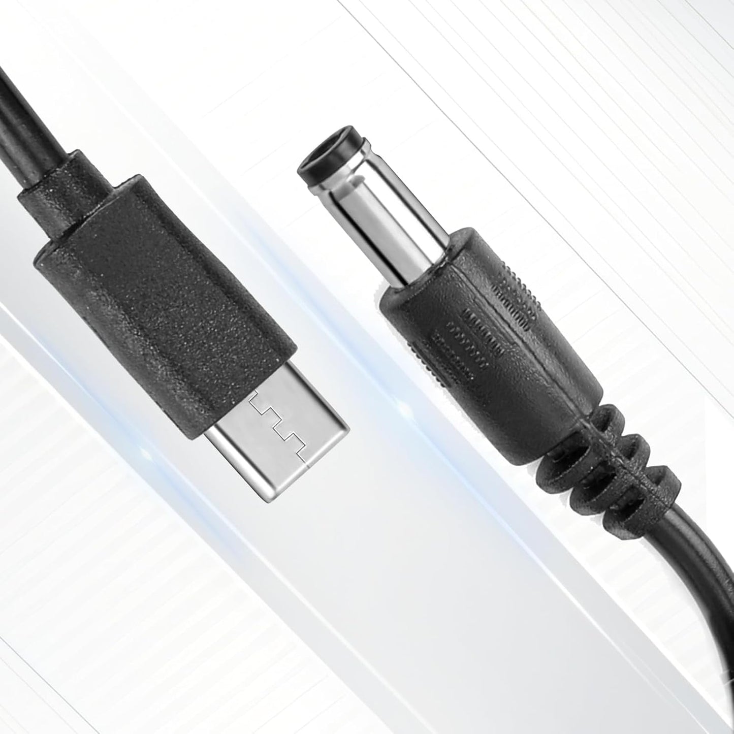 BOXOB DC5521 Baby Car Camera USB Powered Adapter, Durable Copper Baby Car Camera Monitor to USB C Tape- C Cable Cord
