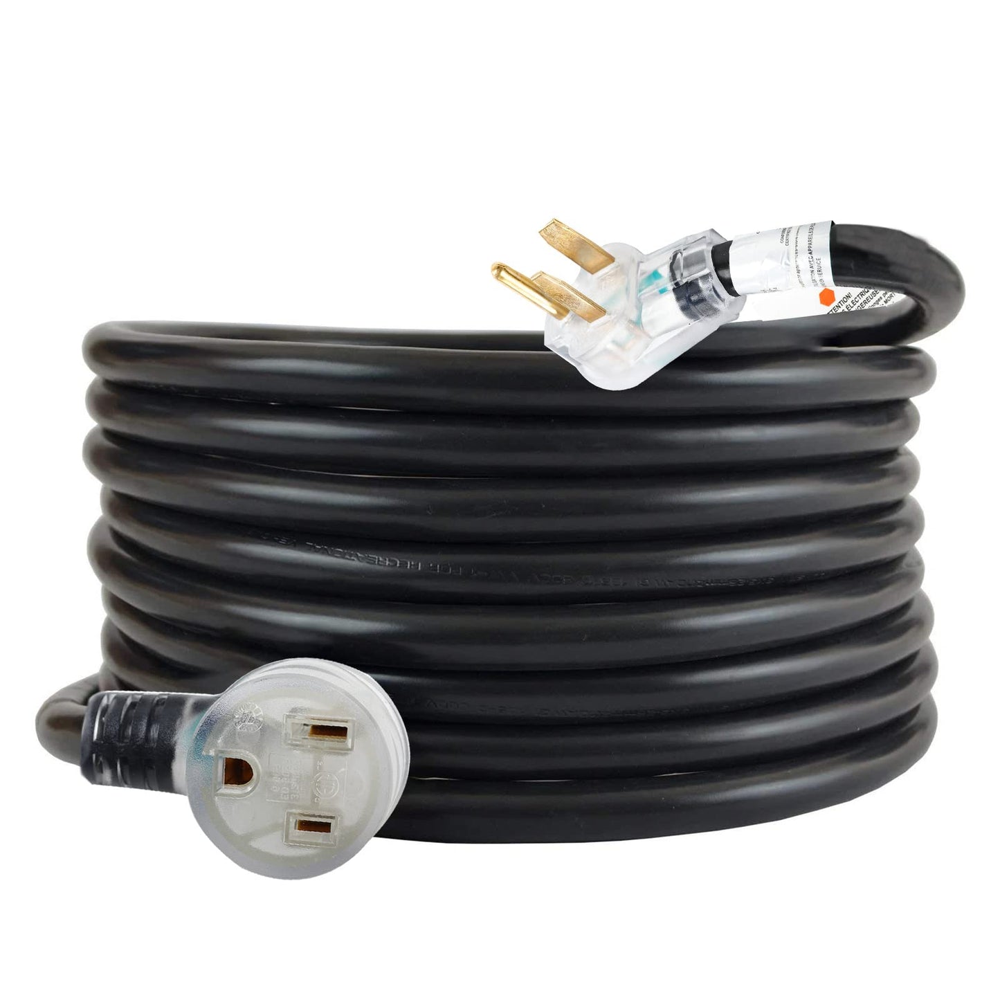 50FT 220V 50AMP Welder Extension Cord, 8 Gauge Heavy Duty Industrial NEMA 6-50 Welding Machine Cord with Lighted End for MIG TIG