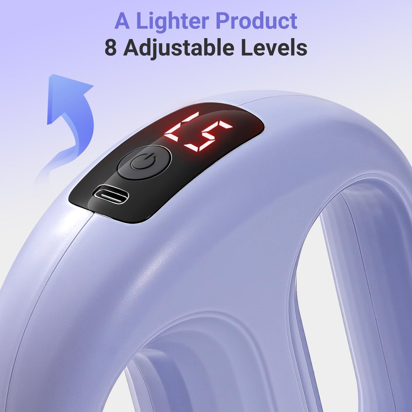 BoxactionsS Vibration Plate for Lymphatic Drainage & Weight Loss - Portable Cordless Handheld Massager with 8 Levels, Mini Full-Body Fascia Ring with Belt - Gift for Women (Purple)