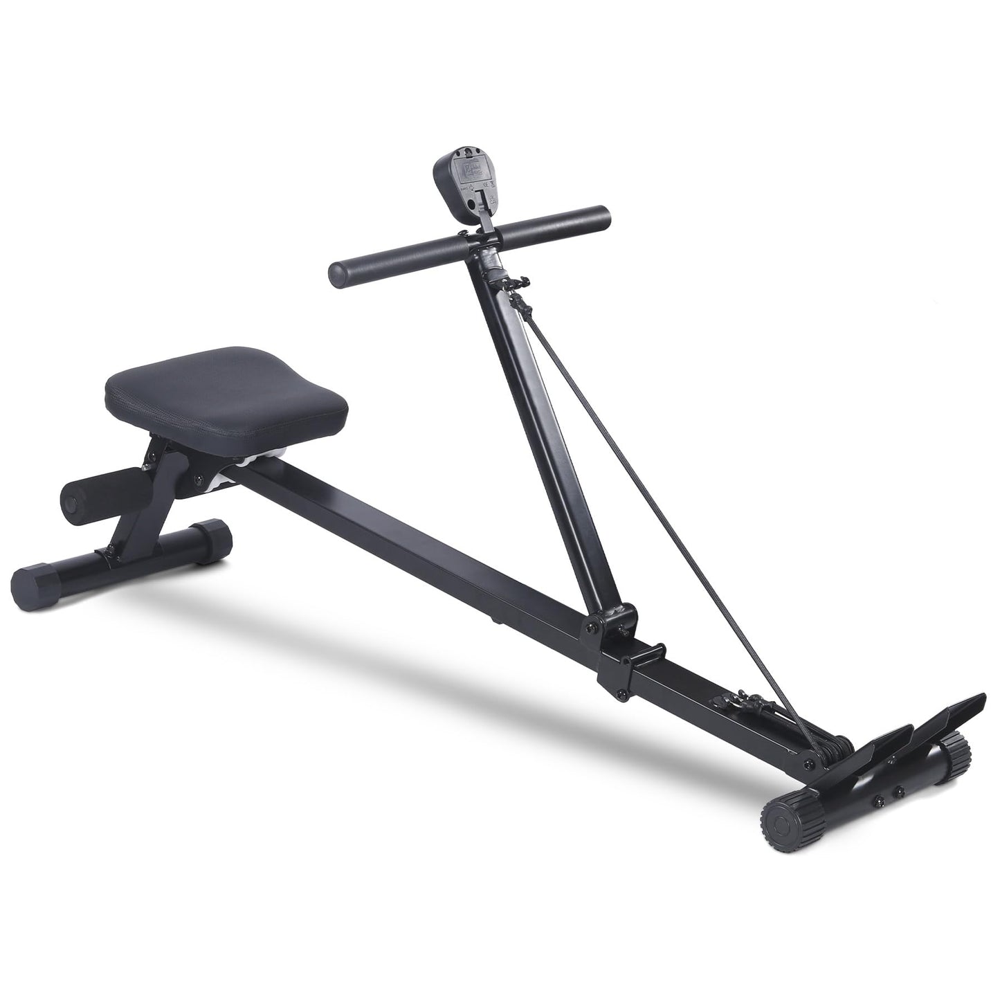 Garvee Rowing Machine for Home Use, Compact Rower Machine with LCD Display, 276 LB Capacity Heavy Duty Home Gym Equipment, Space-Saving Design, Perfect for Full Body Workout, Black