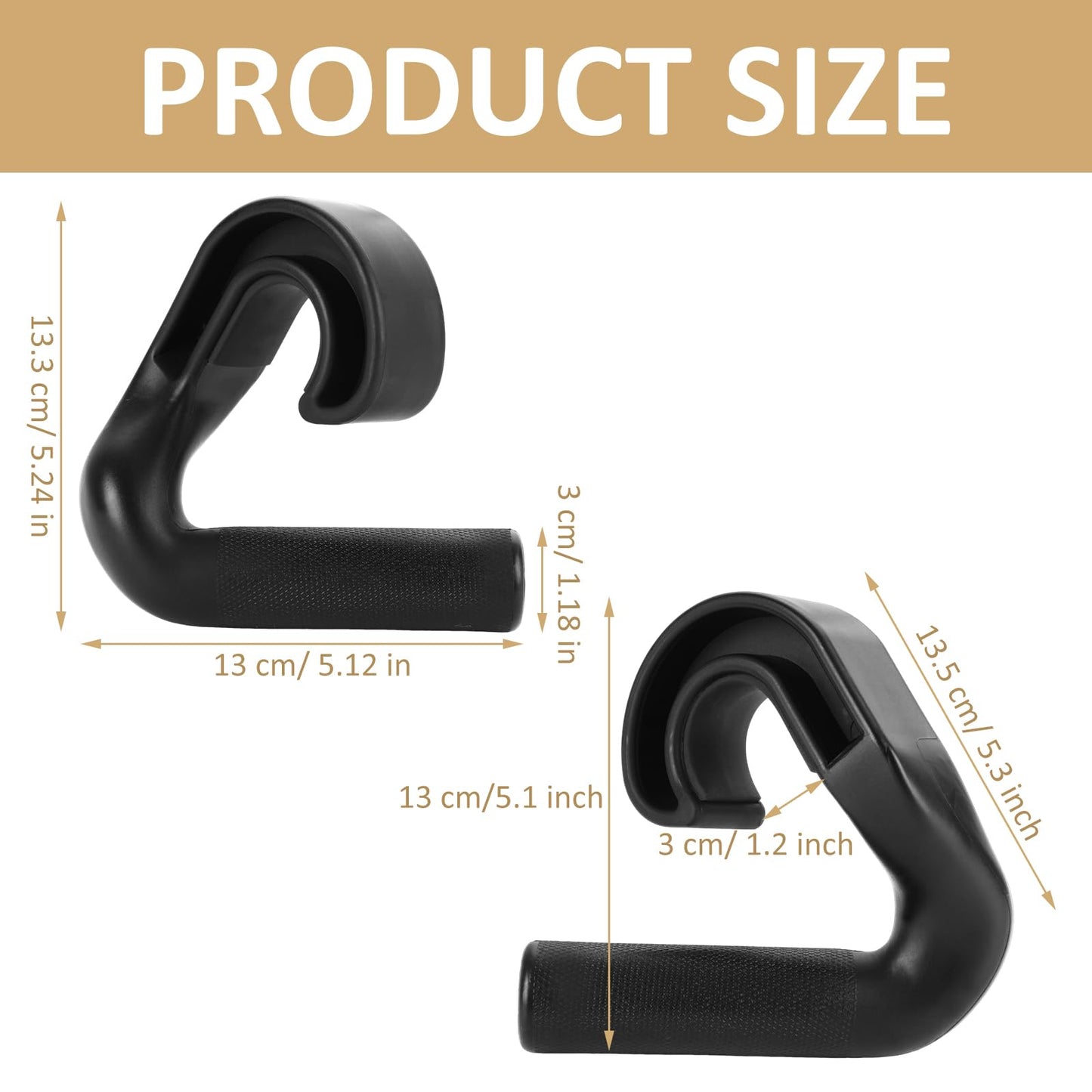 SHUESS 4 Pcs Neutral Grip Pull up Handles, 2 Pcs 45° Cross Grips Pull up Bar, 2 Pcs Angles 90 Grips, Black Non-Slip Ergonomic Exercise Machine Attachments for Grip Strength