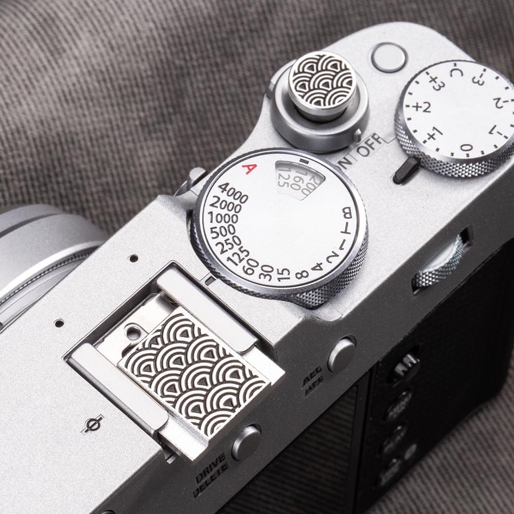 XPRO3/xpro2/xpro1/xa7/xa5/xe3/xe4/xt30/xt4/xt5 Suitable for Fuji Nikon zf/zfc Shutter Button Retro Wave hot Shoe Cover