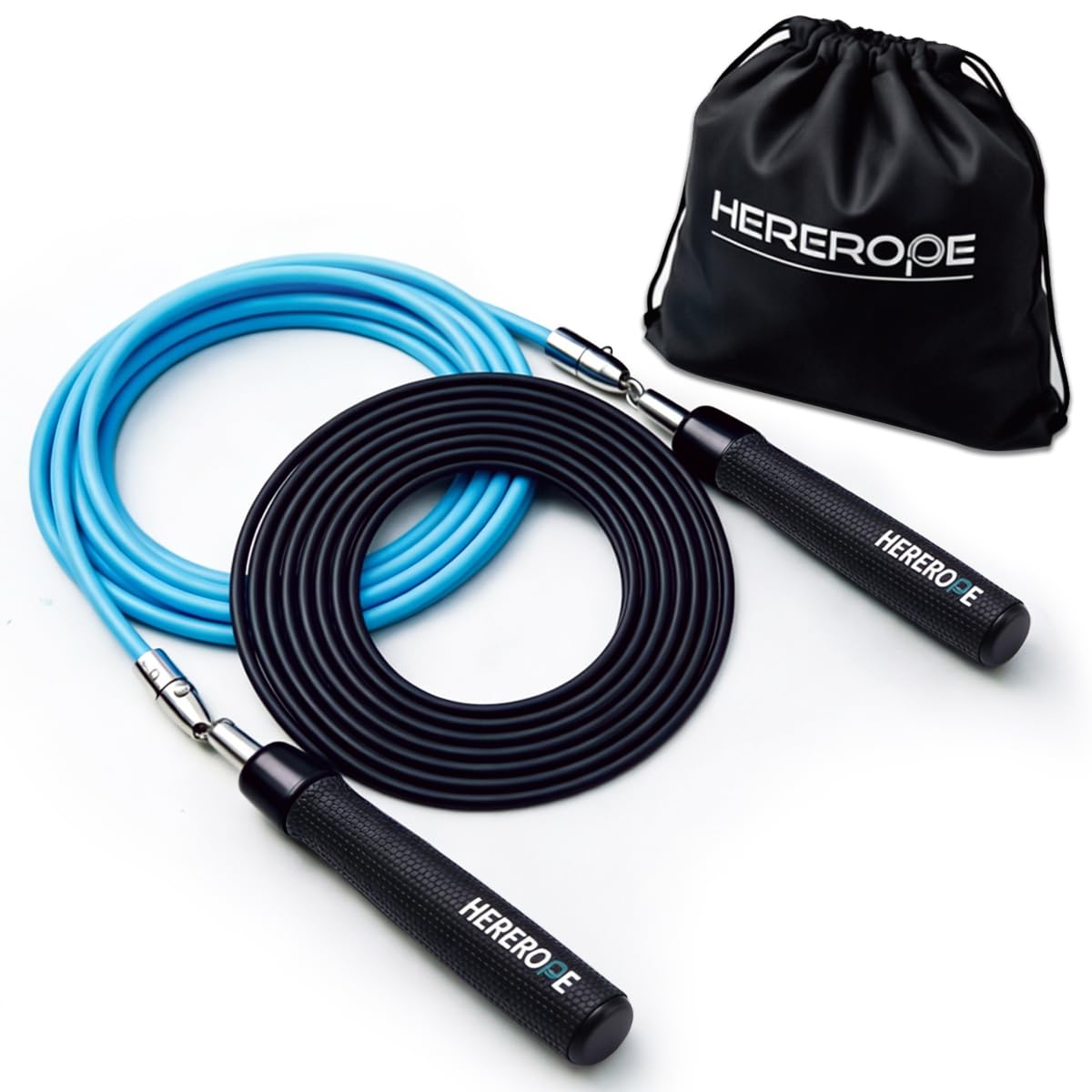 Interchangeable Jump Rope for Men and Women Fitness - Customizable Mix & Match Skipping Ropes Set, Adjustable, Durable & Versatile | Ideal for Beginners to Pros, Training & Daily Workouts (Black, 1/6lb, 1/4lb)
