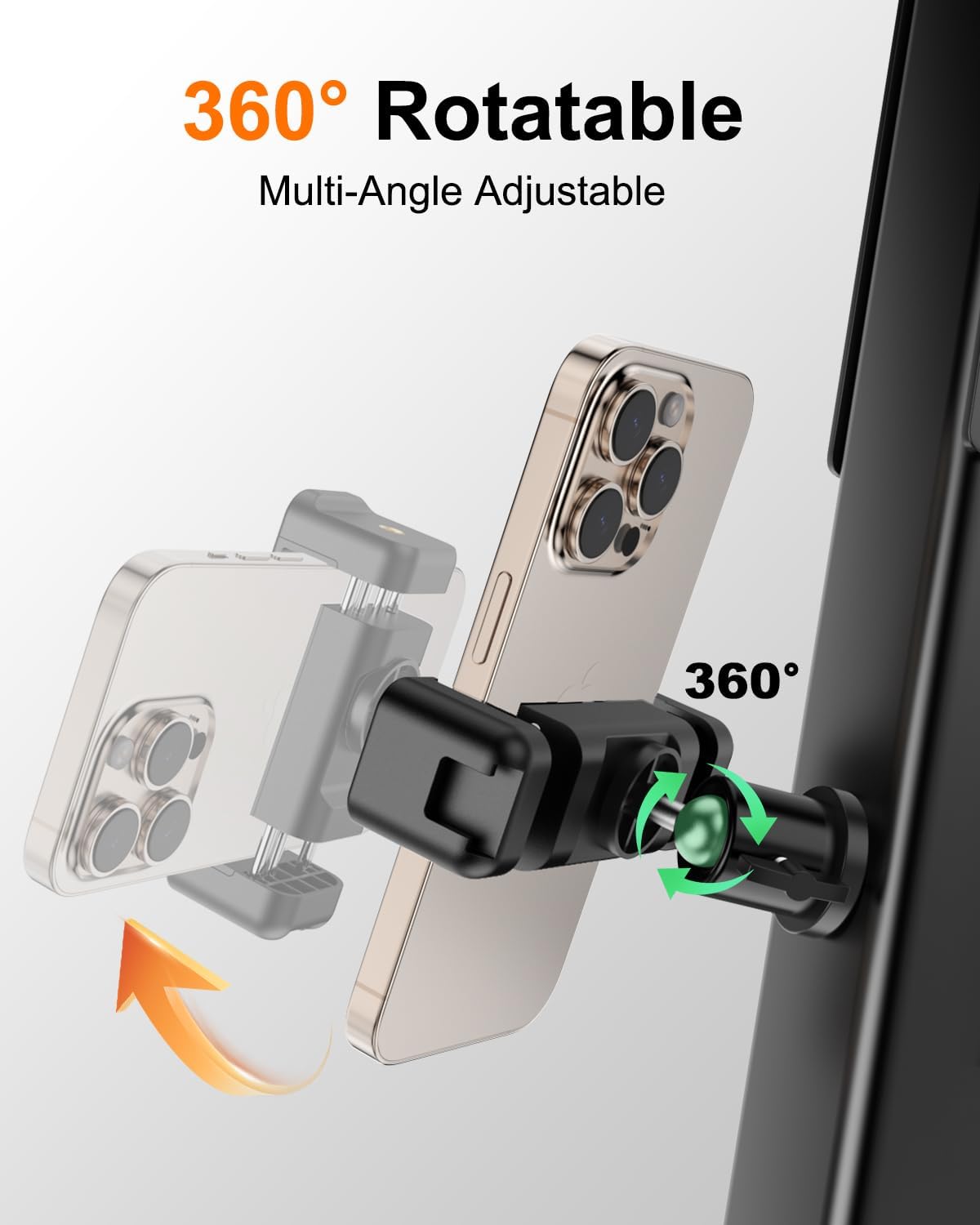 Amxellenware 360Adjustable, 4-7" Gym Magnetic Phone Holder, Portable Magnetic Phone Holder Mount for Gym, Attaches