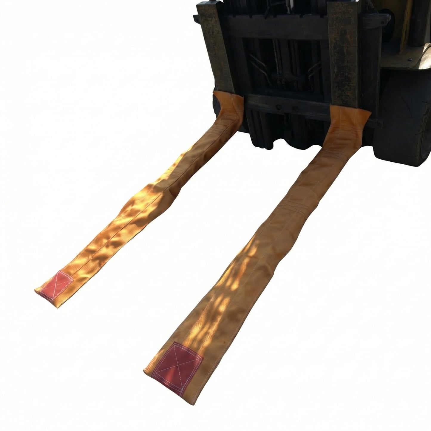 "Fork Tender" Forklift Fork Covers for Delicate Load Handling, Heavy Duty Hi Vis Nylon Protective Sleeve, Fits Forks 3"-6" Wide (36"-42" Long Forks)