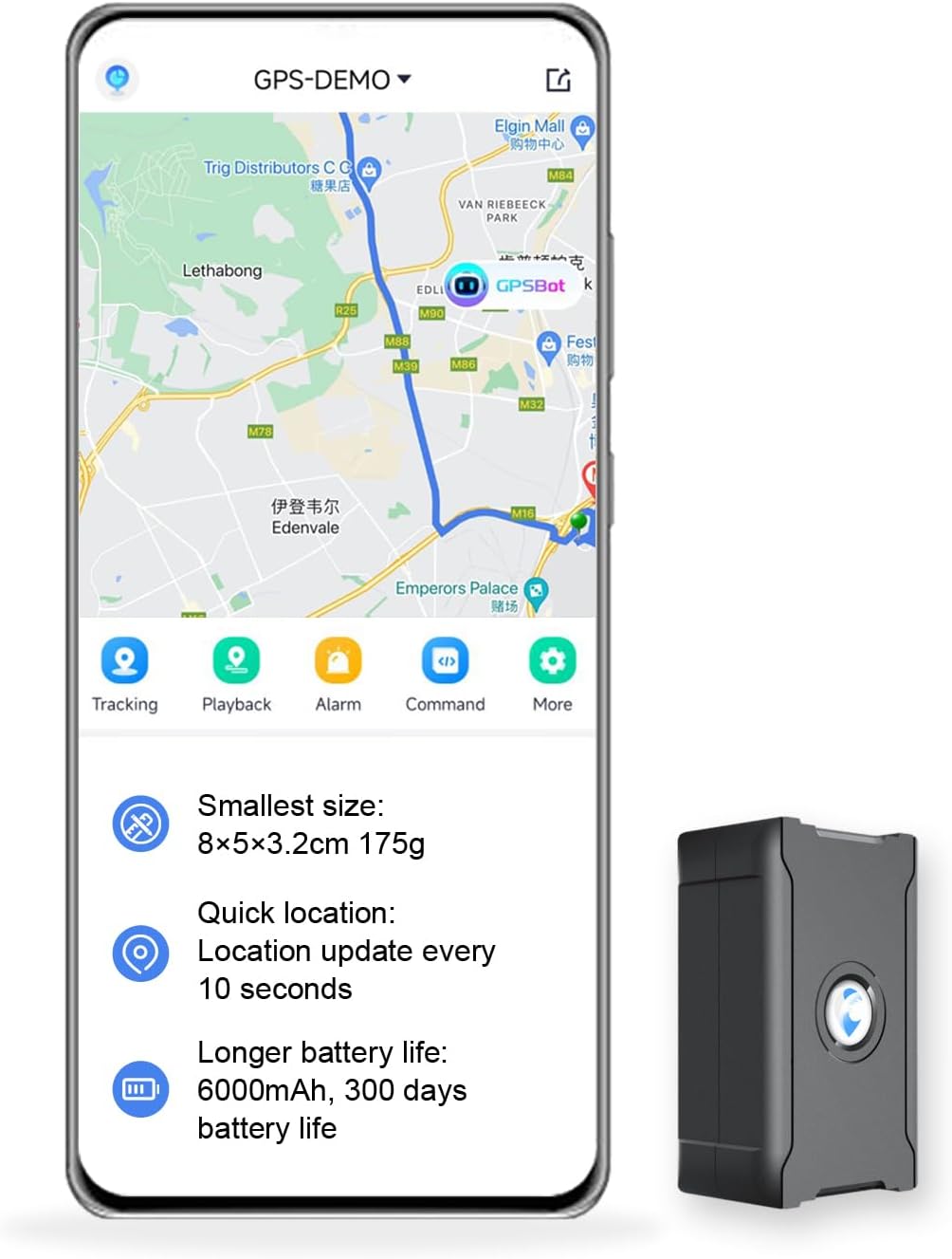 wanwaytech 6000Mah 90 4G GPS Tracker for Vehicles, Battery Life Up to Days, Waterproof, Magnetic LTE, Unlimited Range