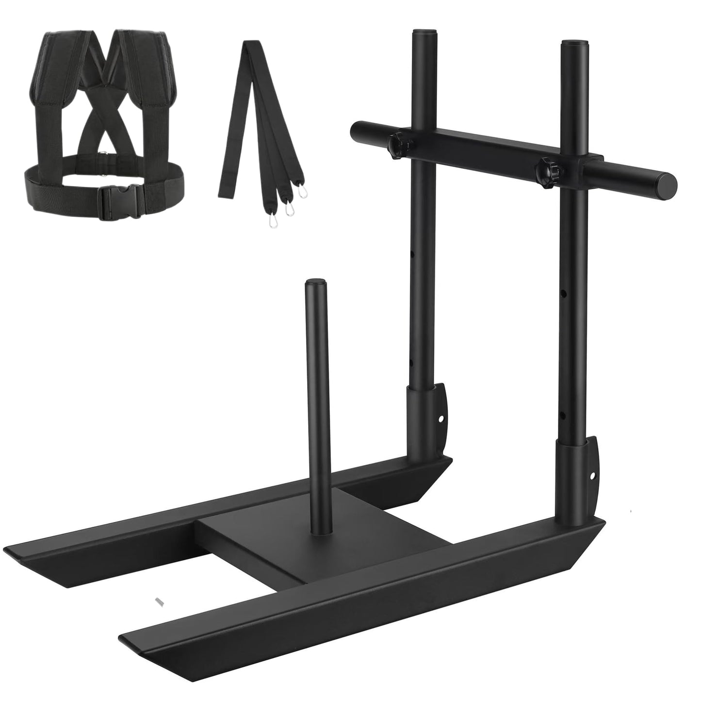 shikoyi Weight Sled for Training Adjustable Handle Push-Pull Workout Sled Fitness Sled for Athletic Exercise, Speed Improvement and Strength Training