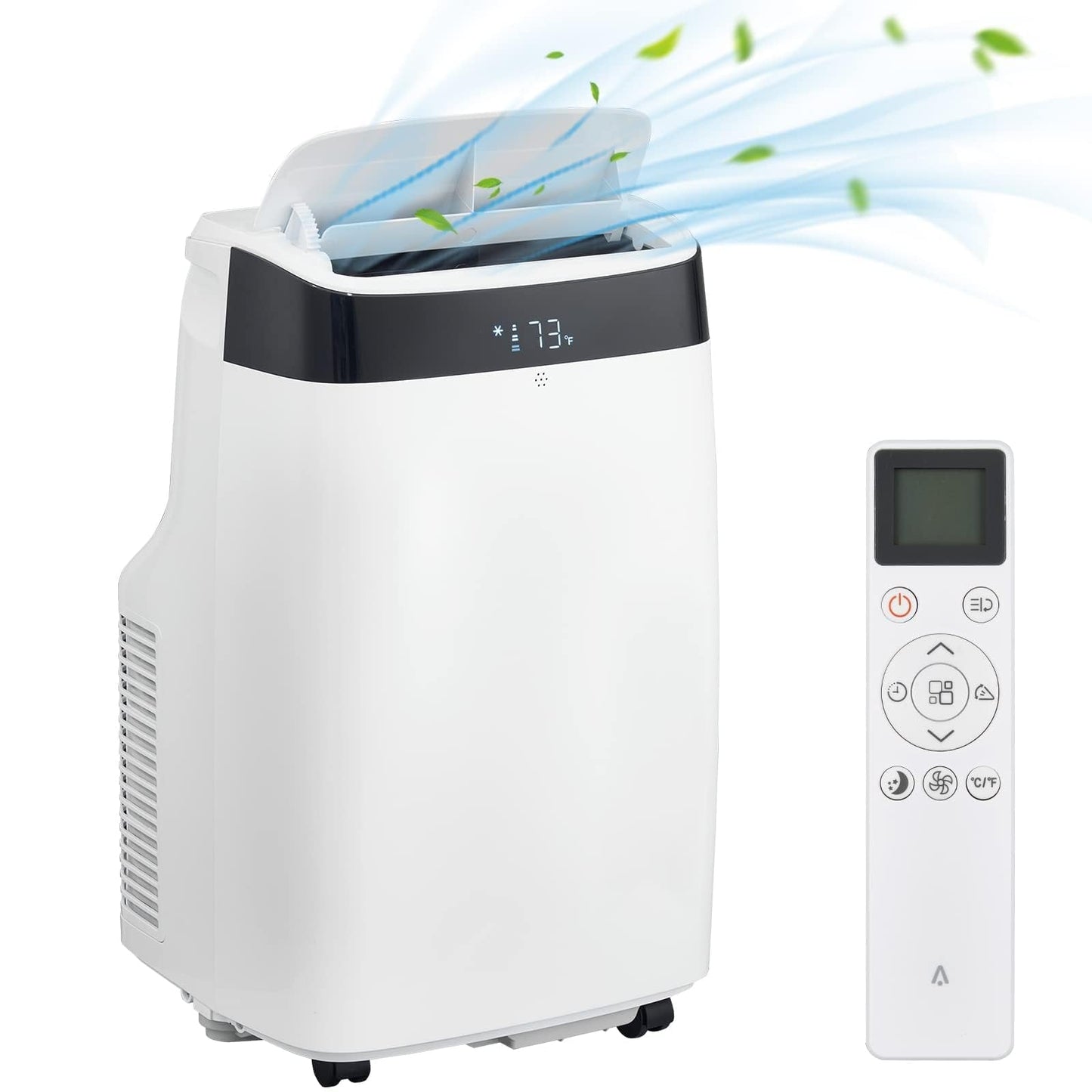 10000 BTU Portable Air Conditioner with White Body, Cooling, Dehumidifying & Fan Features, Quiet Operation, Suitable for Medium Rooms, 24-Hour Timer & Energy Efficient