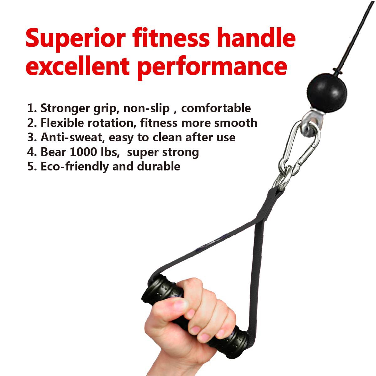 Vigoog Heavy Duty Gym Workout Handles Attachment for Cable Machine,Resistance Band,Pulley System Home Exercise Equipment, Comfortable and Stronger Grip