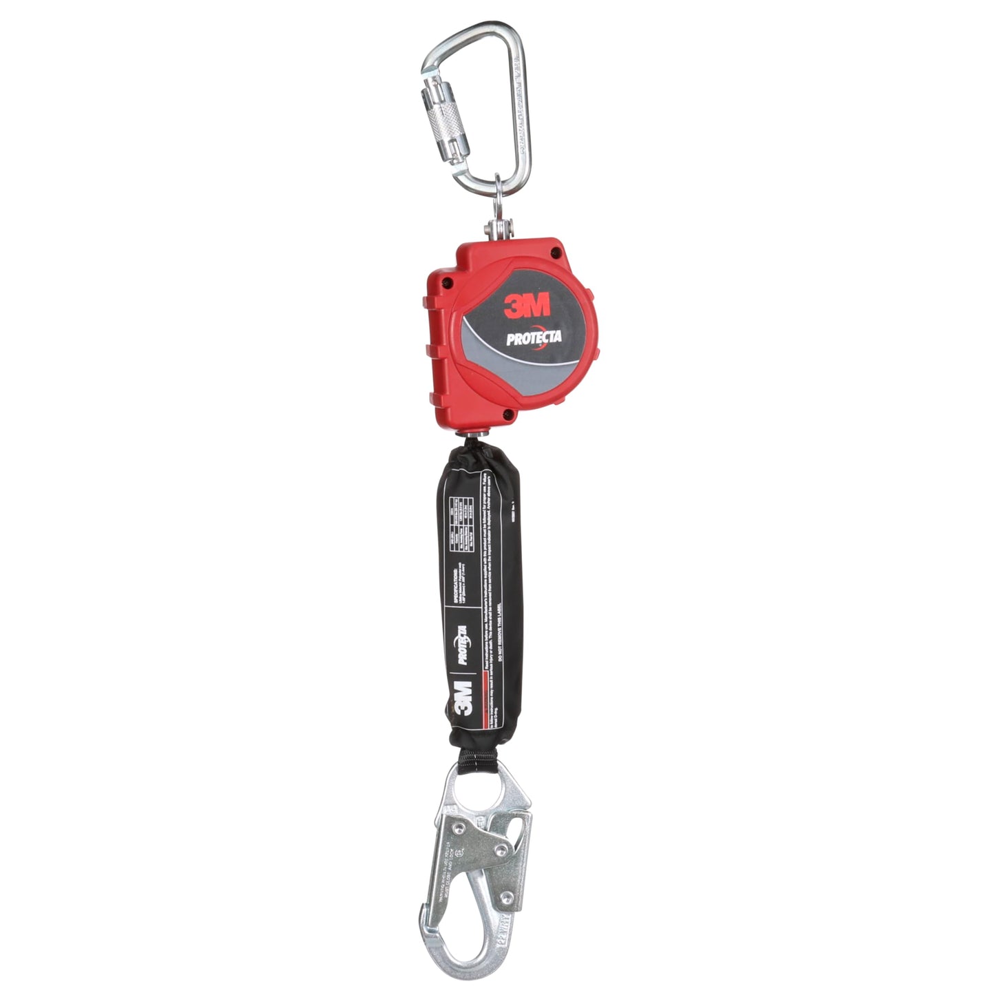 3M Protecta Self-Retracting Lifeline with Carabiner 3100513, Web, Steel Snap Hook, 11ft.