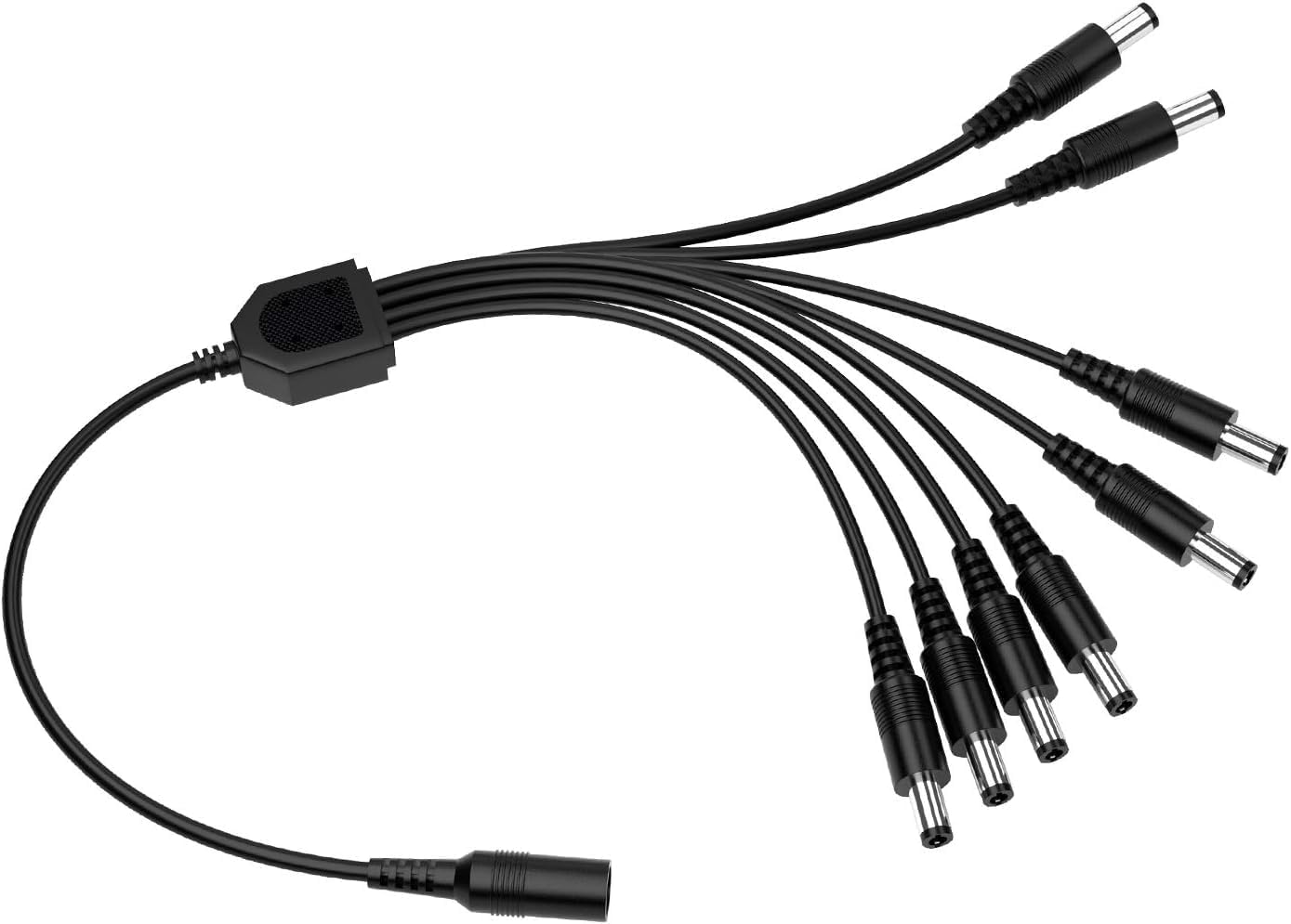1 8 ZOSI DC Female to Male Output Power Splitter Cable Y Adapter For CCTV Accessories Black