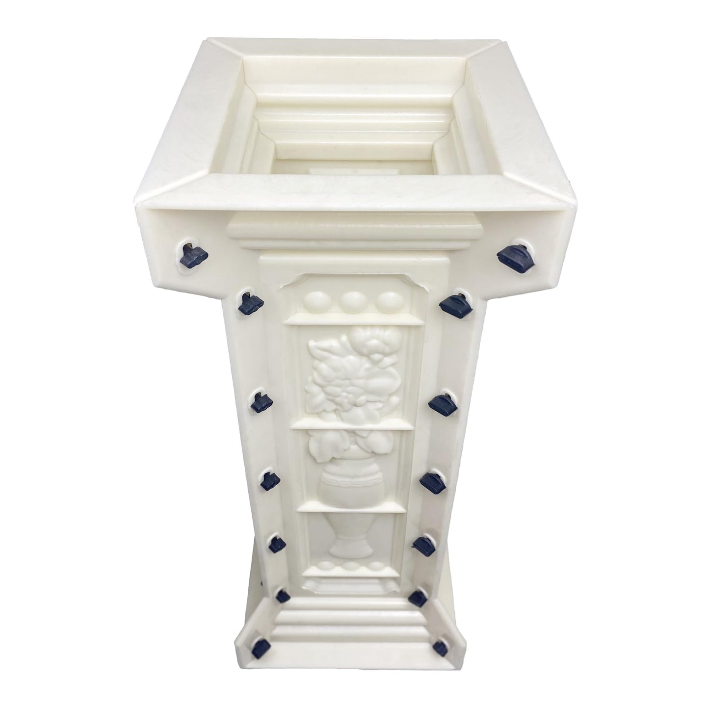 DIYUNIMOULD Concrete Balcony Mold, 26.78 Inches Balcony Spacing Column Mold for Garden Park Balcony Decoration (Chrysanthemum), White