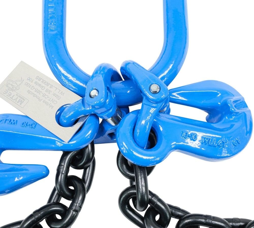Mytee Products 3/8" x 5' Sea Shipping Container Loading Chain Bridle G100, V-Chain, Cargo, Storage, Moving