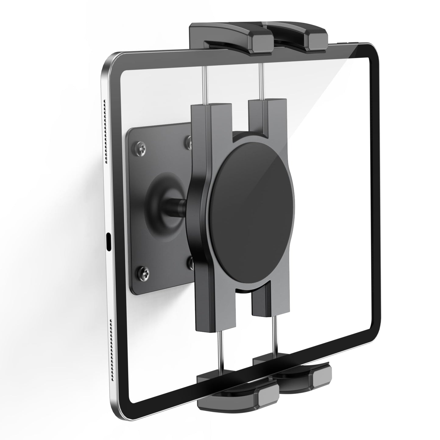 TeQable Tablet Wall Mount, 360° Rotating iPad Wall Mount Holder, Compatible with 4.7"-12.9" Tablets Including Phones, iPad Pro/Mini/Air, Samsung, Kindle, Galaxy Tab - Ideal for Gym, Kitchen, Work Use