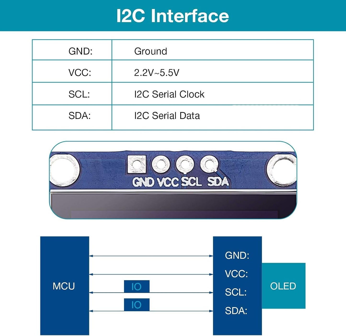 Frienda 10 I2C I2C Pieces OLED Display Module OLED Screen Driver IIC Tabellone Seriale con Display Auto-Luminoso