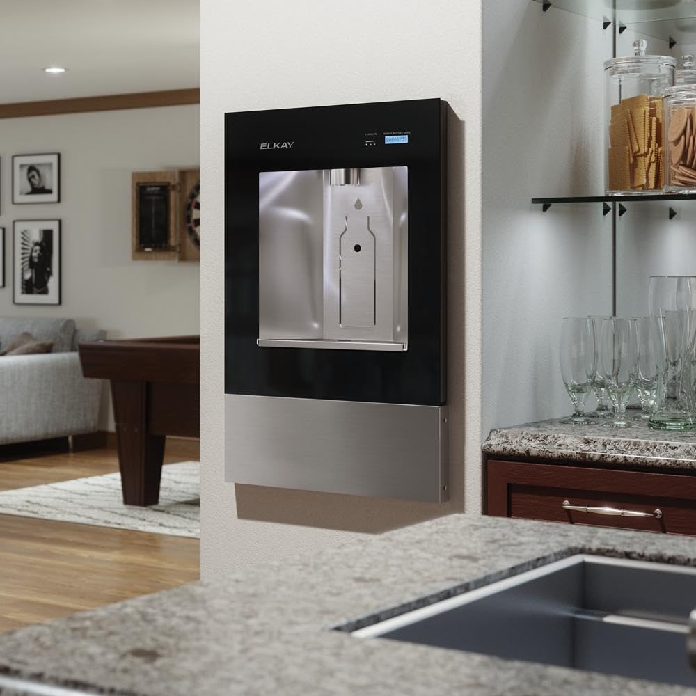 Elkay ezH2O Liv Built-in Filtered Water Dispenser, Non-refrigerated, Midnight